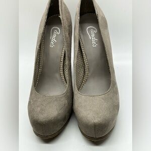 Women's Vintage Platform Suede Heel